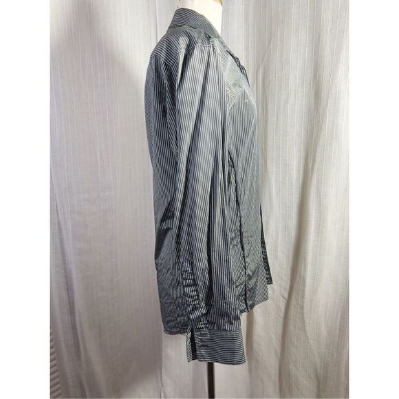 INC Men's Button Down Dark Striped Dress Shirt - Size S - Picture 5 of 5